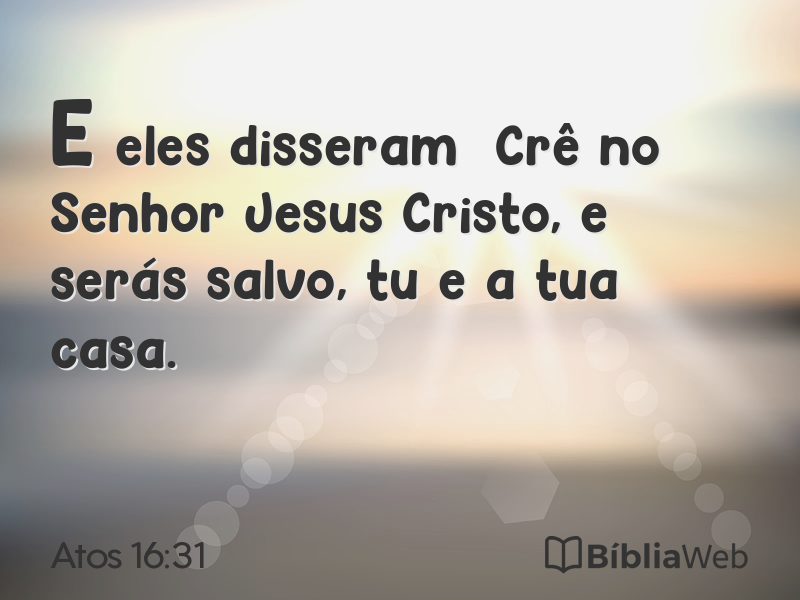 Atos 16:31 em imagem para compartilhar