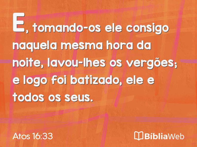 Atos 16:33 em imagem para compartilhar
