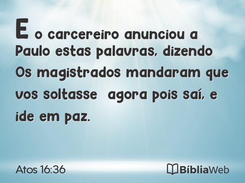 Atos 16:36 em imagem para compartilhar