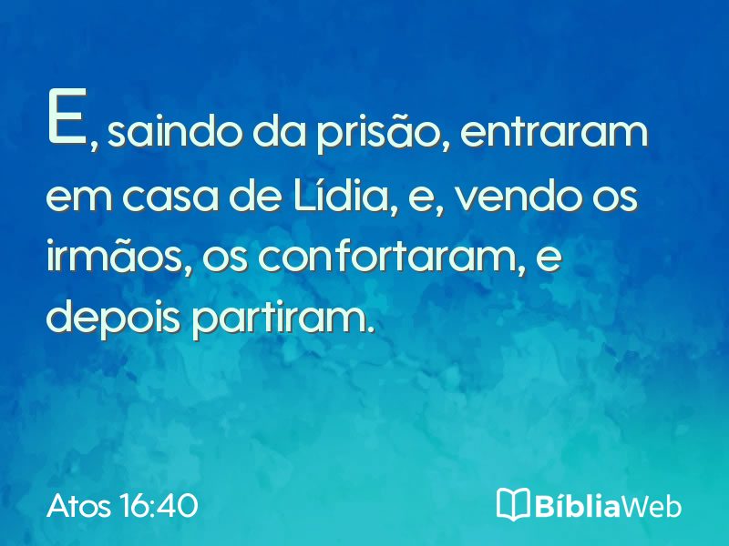 Atos 16:40 em imagem para compartilhar