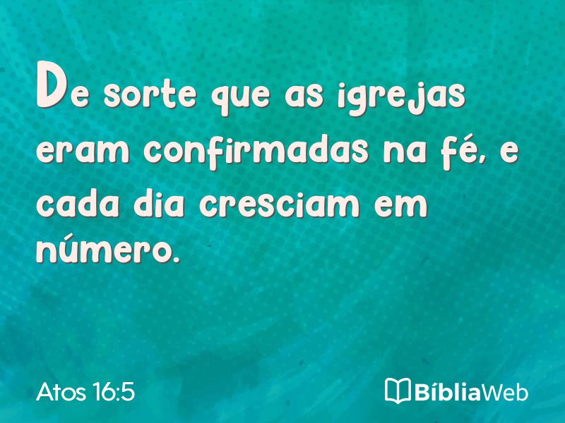 Atos 16:5 em imagem para compartilhar