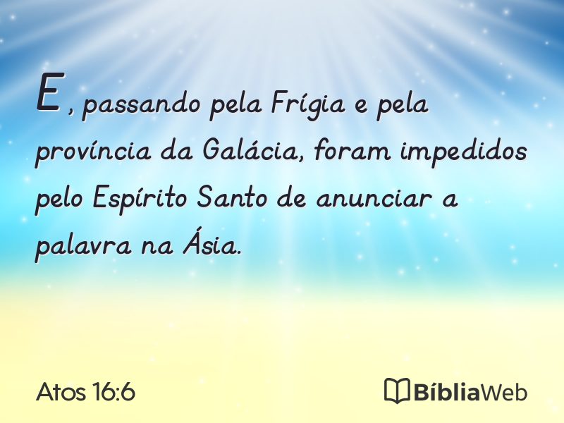 Atos 16:6 em imagem para compartilhar