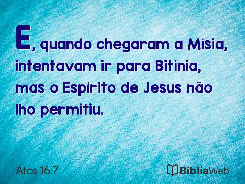 Atos 16:7 em imagem para compartilhar
