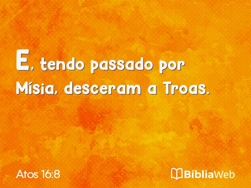 Atos 16:8 em imagem para compartilhar