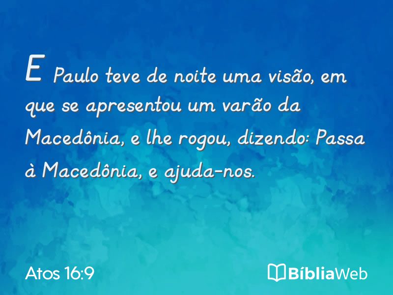 Atos 16:9 em imagem para compartilhar