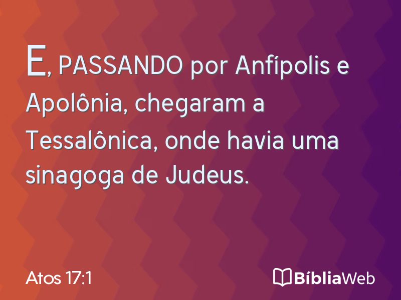 Atos 17:1 em imagem para compartilhar