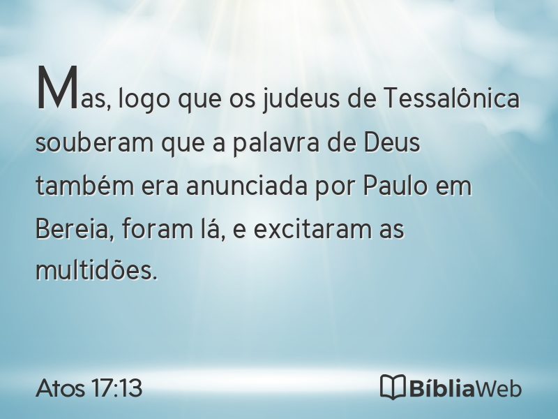 Atos 17:13 em imagem para compartilhar