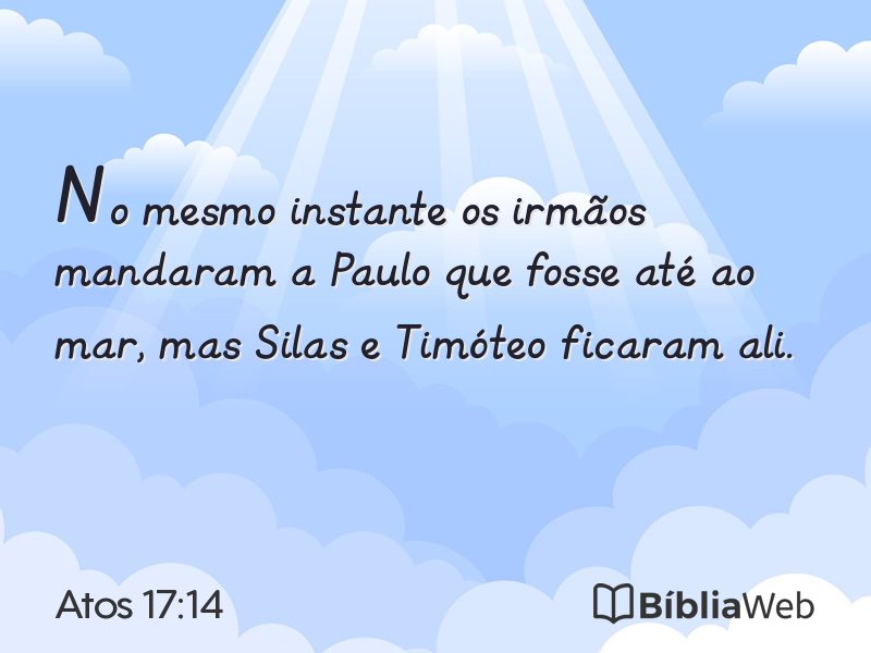 Atos 17:14 em imagem para compartilhar
