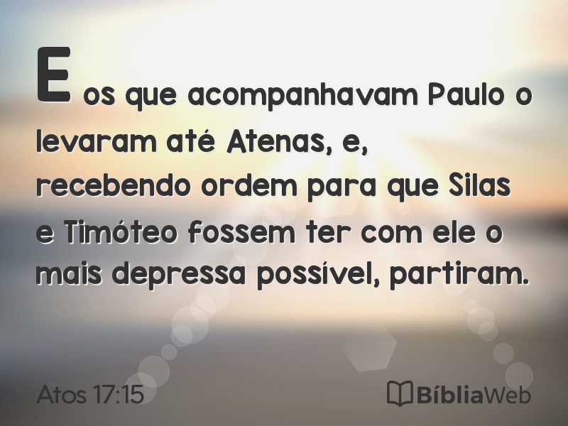 Atos 17:15 em imagem para compartilhar