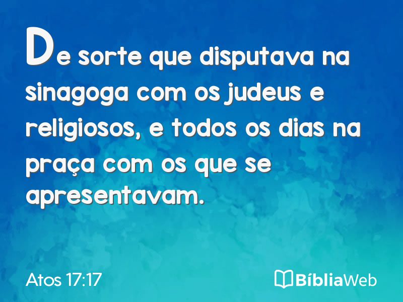 Atos 17:17 em imagem para compartilhar