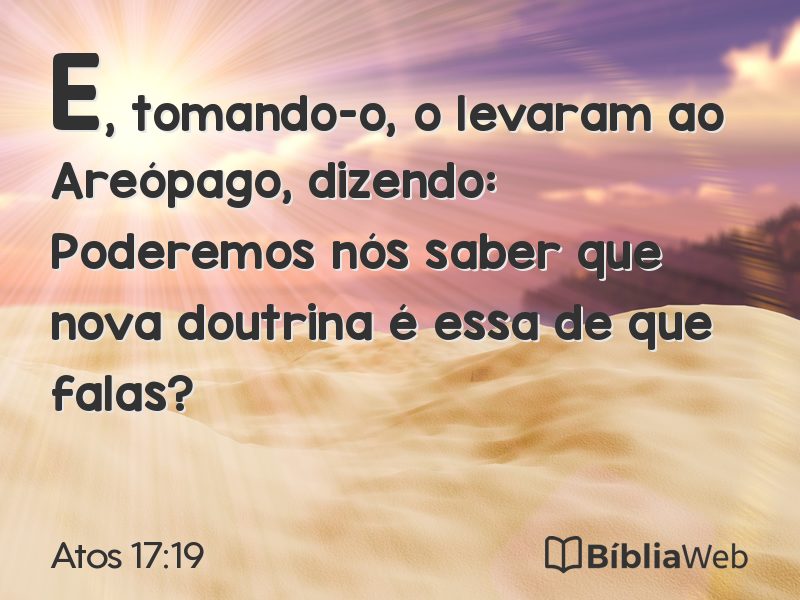 Atos 17:19 em imagem para compartilhar
