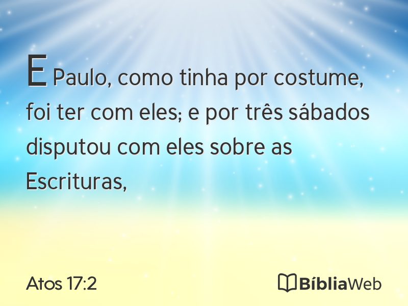 Atos 17:2 em imagem para compartilhar