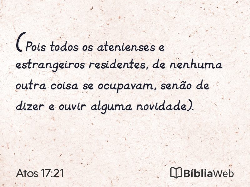 Atos 17:21 em imagem para compartilhar