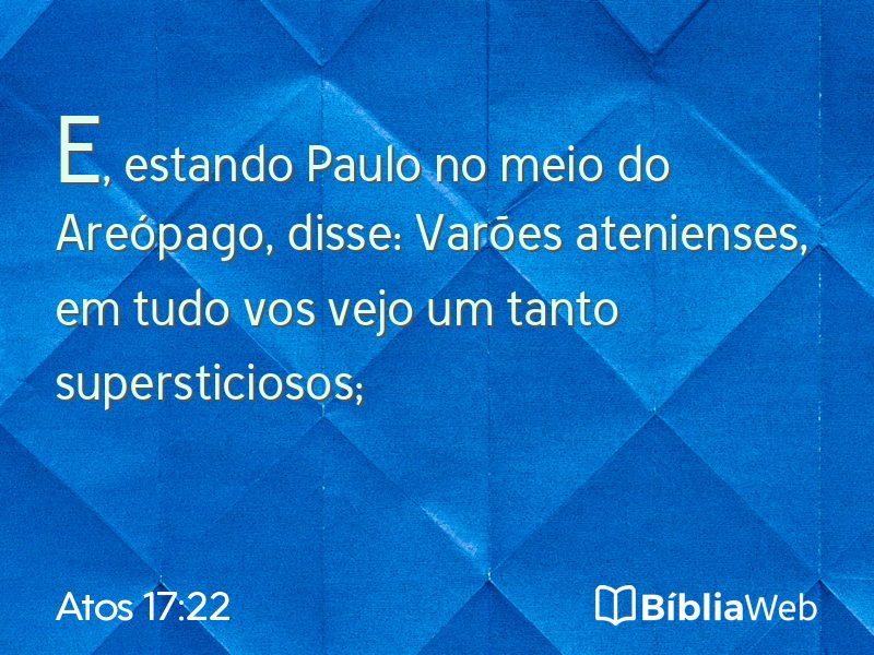 Atos 17:22 em imagem para compartilhar