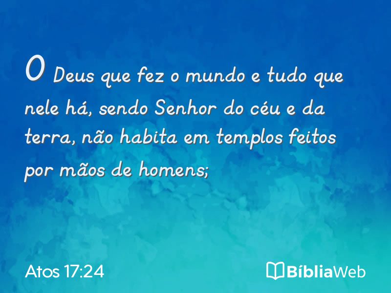 Atos 17:24 em imagem para compartilhar