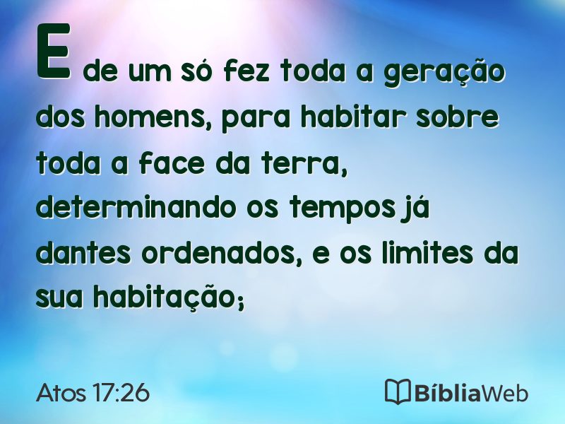 Atos 17:26 em imagem para compartilhar