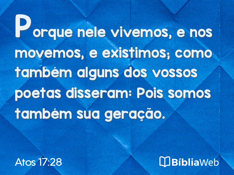 Atos 17:28 em imagem para compartilhar