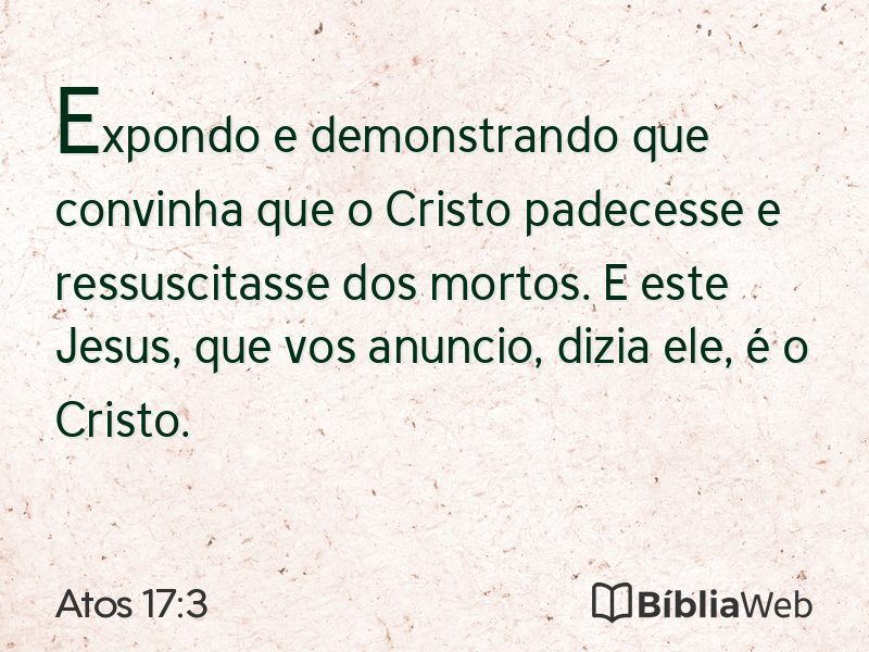 Atos 17:3 em imagem para compartilhar