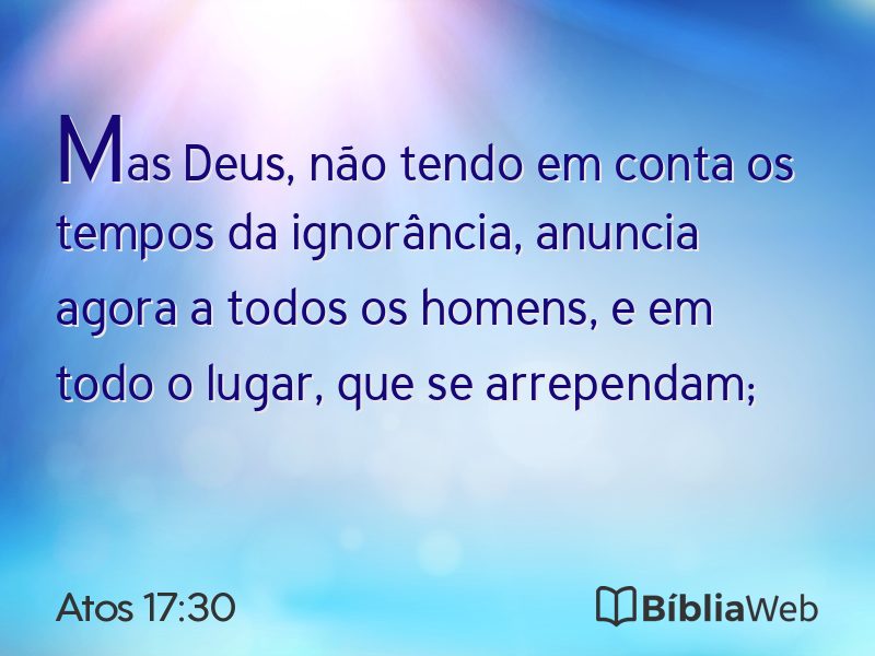 Atos 17:30 em imagem para compartilhar