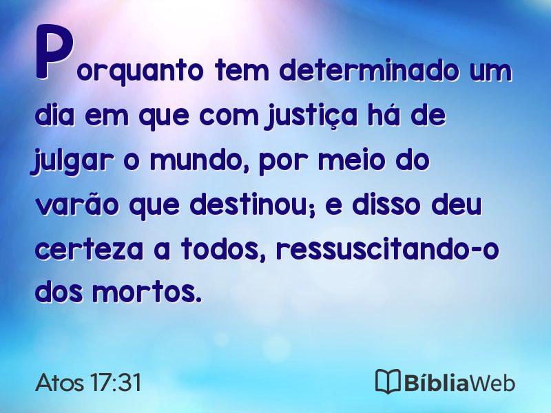 Atos 17:31 em imagem para compartilhar