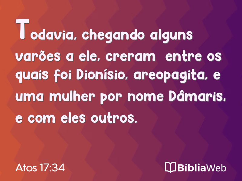 Atos 17:34 em imagem para compartilhar