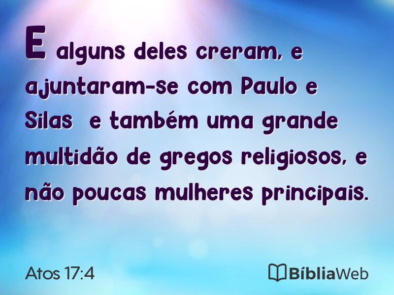Atos 17:4 em imagem para compartilhar