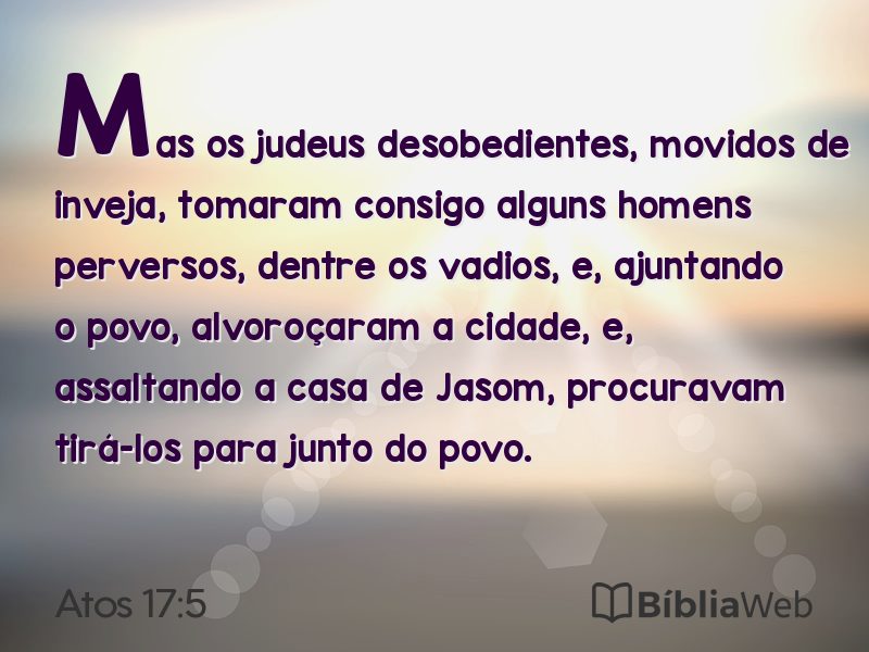 Atos 17:5 em imagem para compartilhar