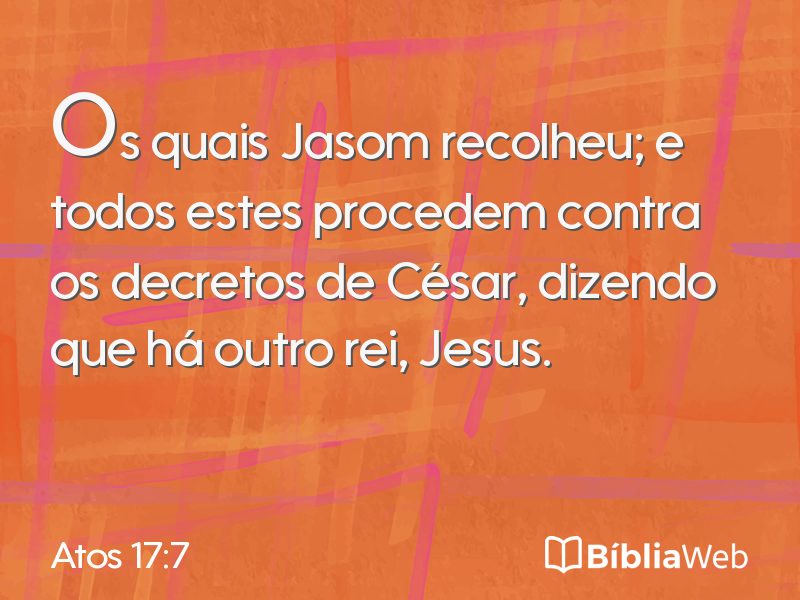Atos 17:7 em imagem para compartilhar