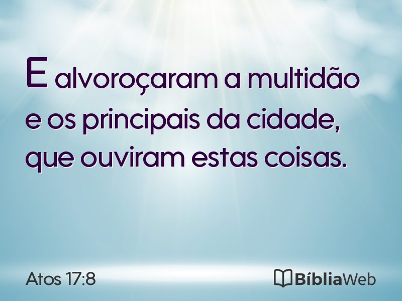Atos 17:8 em imagem para compartilhar