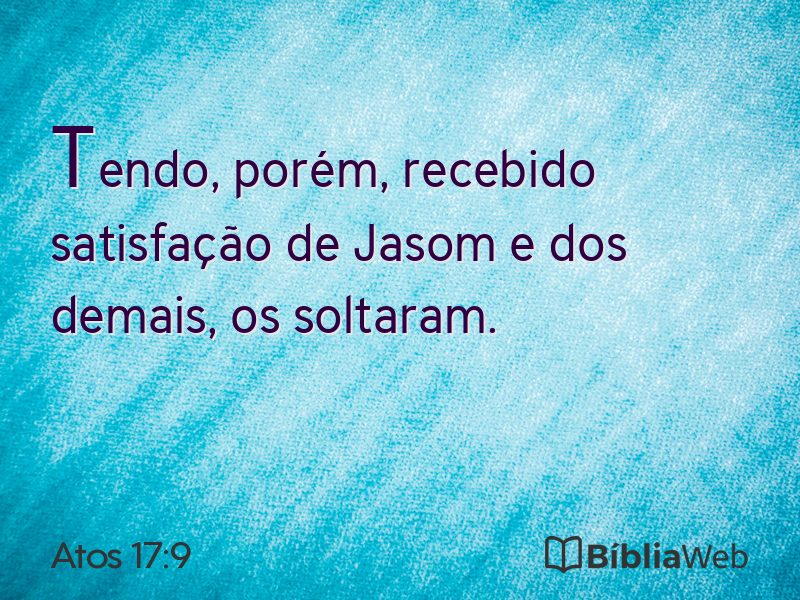 Atos 17:9 em imagem para compartilhar