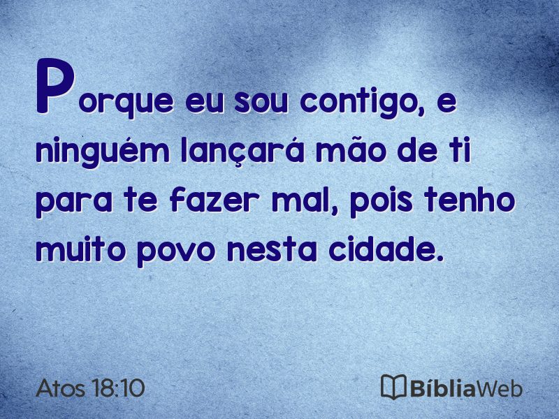 Atos 18:10 em imagem para compartilhar