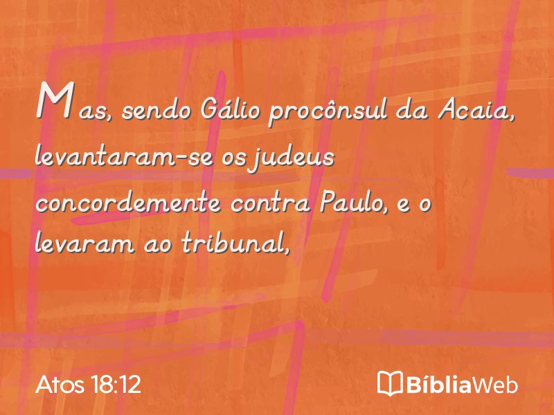 Atos 18:12 em imagem para compartilhar
