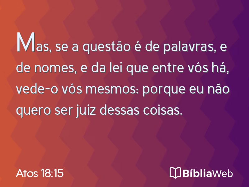 Atos 18:15 em imagem para compartilhar