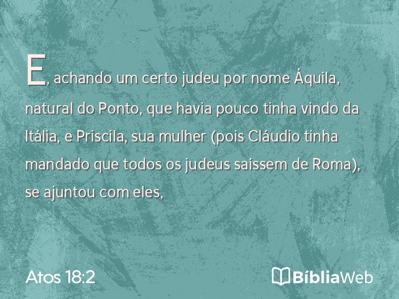 Atos 18:2 em imagem para compartilhar