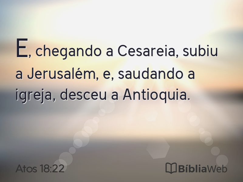 Atos 18:22 em imagem para compartilhar