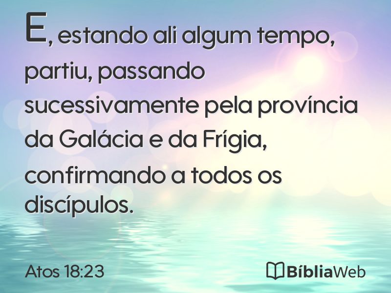 Atos 18:23 em imagem para compartilhar