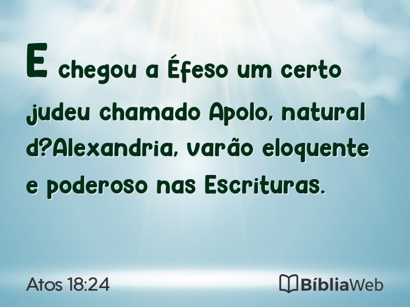 Atos 18:24 em imagem para compartilhar