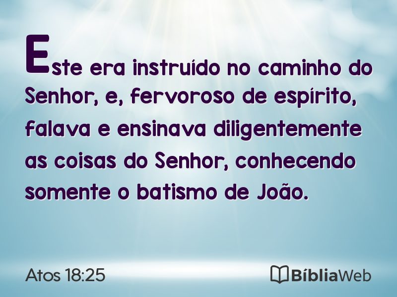 Atos 18:25 em imagem para compartilhar