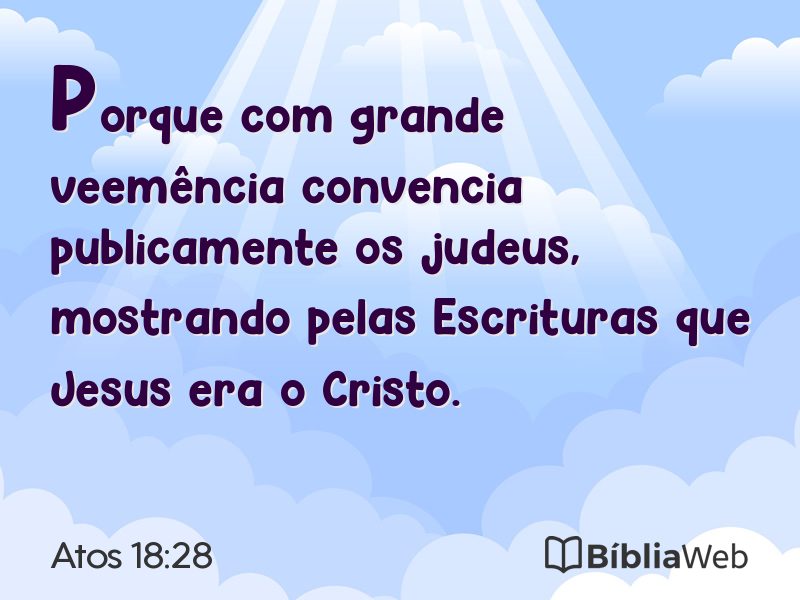Atos 18:28 em imagem para compartilhar