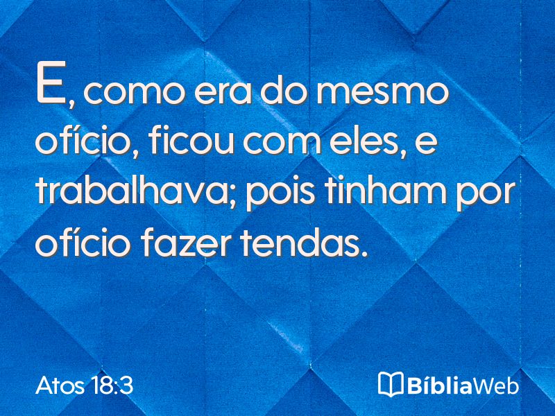 Atos 18:3 em imagem para compartilhar