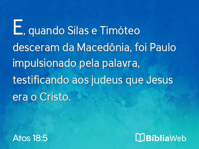 Atos 18:5 em imagem para compartilhar