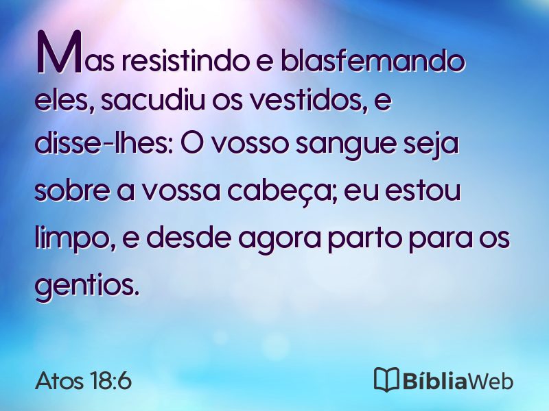 Atos 18:6 em imagem para compartilhar