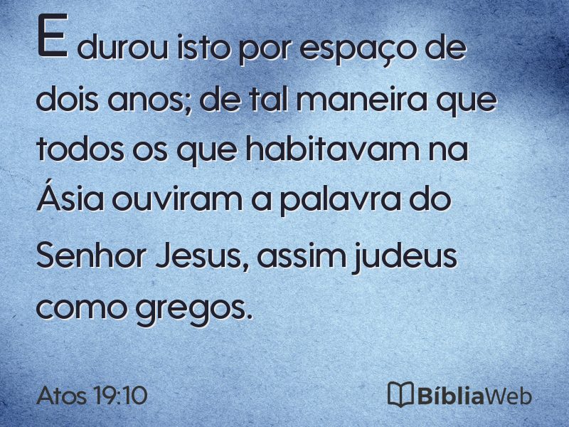 Atos 19:10 em imagem para compartilhar