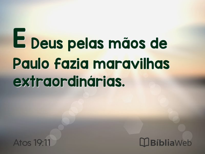 Atos 19:11 em imagem para compartilhar