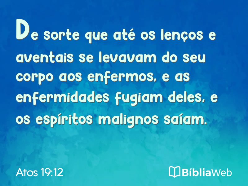 Atos 19:12 em imagem para compartilhar