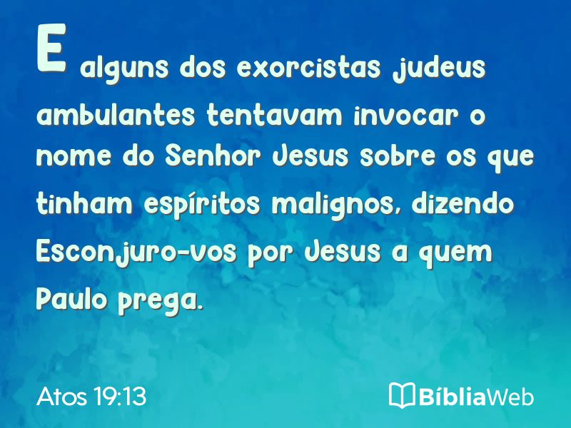 Atos 19:13 em imagem para compartilhar
