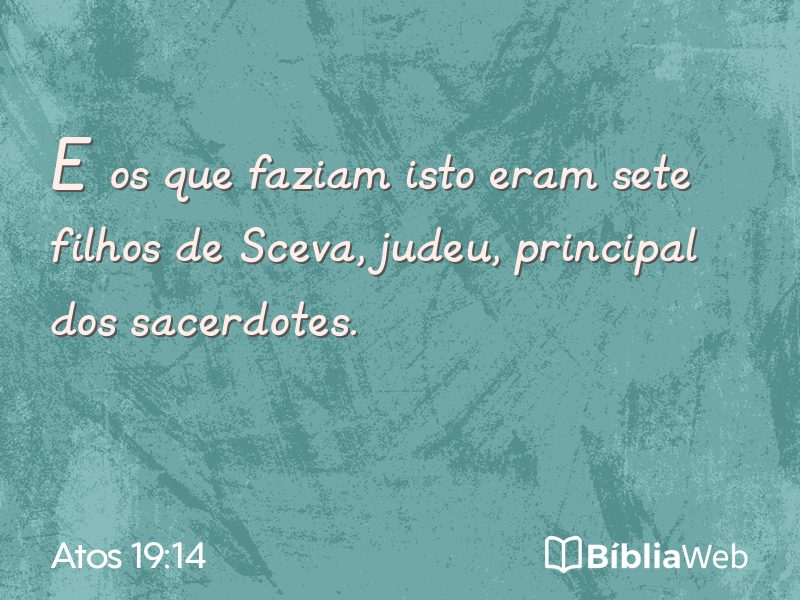 Atos 19:14 em imagem para compartilhar