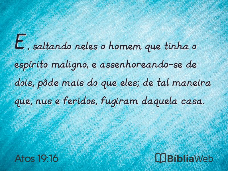 Atos 19:16 em imagem para compartilhar