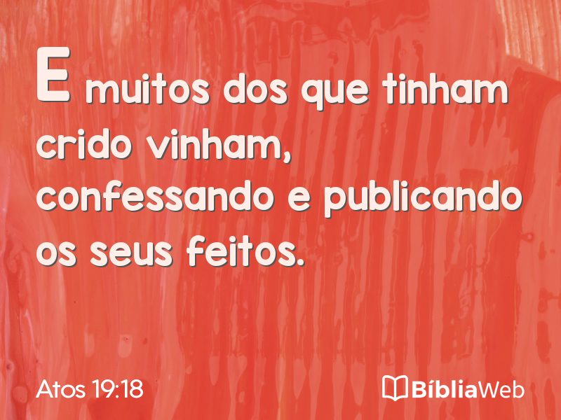 Atos 19:18 em imagem para compartilhar