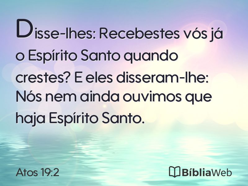 Atos 19:2 em imagem para compartilhar